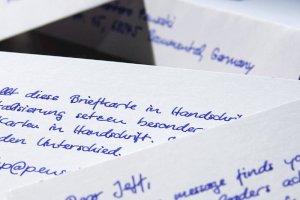 Pensaki Briefkarte in der Handschrift ALEX