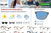 Brille mit Lesefenster & selbst tönenden Gläsern